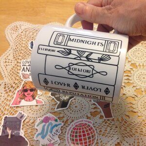 Swiftie Alert! Eras coffee cup and stickers
